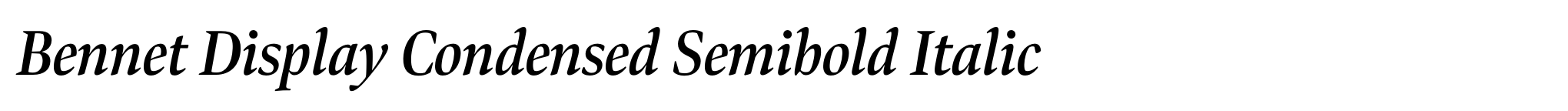 Bennet Display Condensed Semibold Italic image